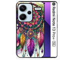 Coque noire taperso pour Redmi Note 13 PRO PLUS 5G avec motif dreamcatcher et mandala protection antichoc personnalisée