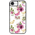 Coque noire taperso pour Iphone 17 17E AIR MAX PRO avec motif fleur et papillon protection antichoc personnalisée