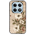 Coque noire taperso pour POCO M8 5G et PRO 5G avec motif bois et dentelle 2 protection antichoc personnalisée