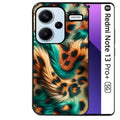 Coque noire taperso pour Redmi Note 13 PRO PLUS 5G avec motif effet fourrure leopard 3 protection antichoc personnalisée
