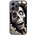 Coque noire taperso pour Redmi 12 4G et 5G avec motif tete de mort smile protection antichoc personnalisée