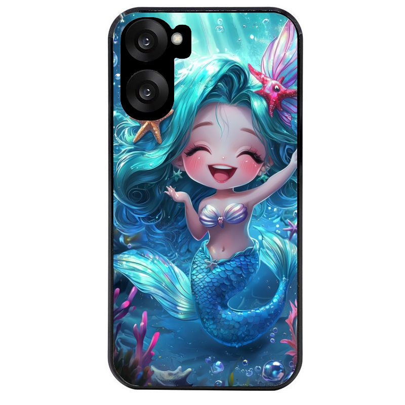 Coque noire taperso pour OnePlus Nord CE5 avec motif sirene style anime protection antichoc personnalisée