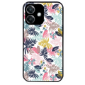 Coque noire taperso pour OPPO A40 avec motif jungle et fleur rose protection antichoc personnalisée