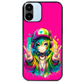 Coque noire taperso pour Redmi A1 et A2 avec motif anime manga et tag protection antichoc personnalisée