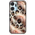 Coque noire taperso pour Honor X7A avec motif effet fourrure leopard 1 protection antichoc personnalisée