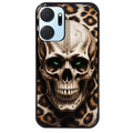 Coque noire taperso pour Honor X7A avec motif tete de mort leopard protection antichoc personnalisée