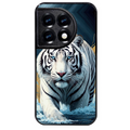 Coque noire taperso pour OnePlus 11 et 12 avec motif tigre polaire protection antichoc personnalisée