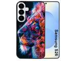 Coque noire taperso pour galaxy S26 et PLUS ULTRA FE avec motif lion fluo protection antichoc personnalisée