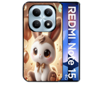 Coque noire taperso pour Redmi Note 15 et PRO PLUS 4G 5G avec motif lapin ballon protection antichoc personnalisée