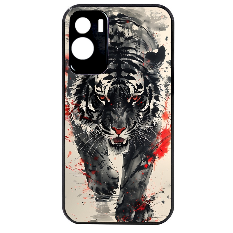 Coque noire taperso pour Honor 70 LITE 90 et LITE avec motif tigre japan protection antichoc personnalisée