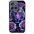 Coque noire taperso pour Moto Edge 60 et Neo Fusion Pro avec motif tigre uv style manga protection antichoc personnalisée