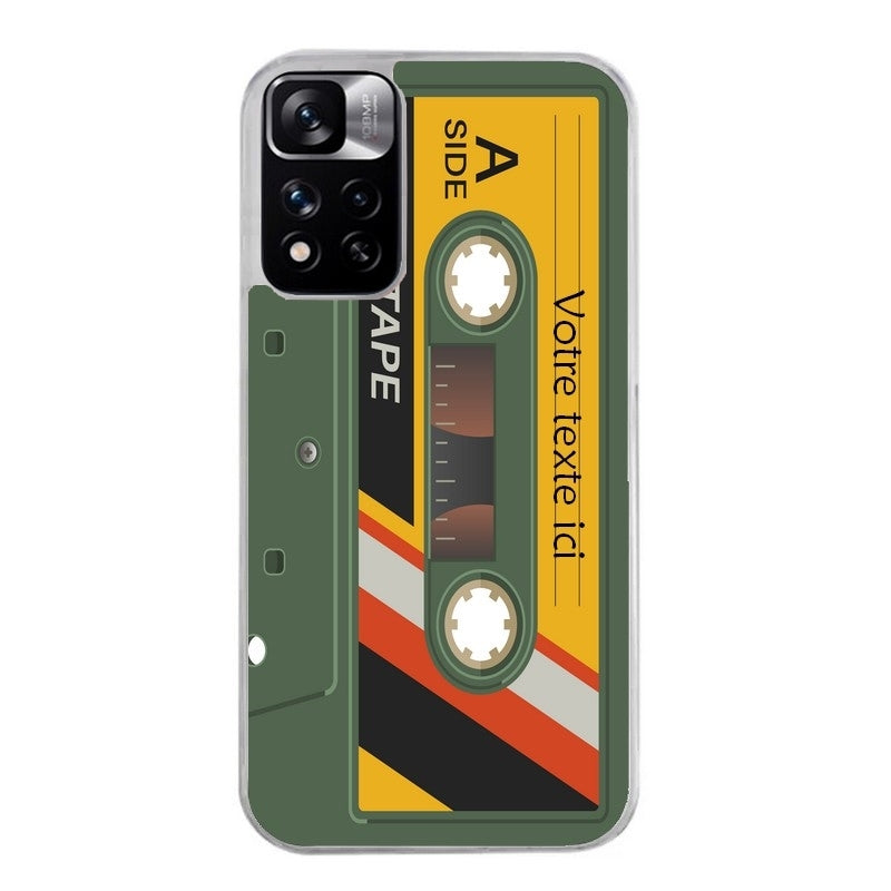 Coque taperso pour Redmi Note 12 4G 5G PRO 4G personnalisable avec motif cassette kaki protection antichoc personnalisée