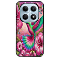 Coque noire taperso pour POCO M8 5G et PRO 5G avec motif colibri et fleurs protection antichoc personnalisée