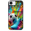 Coque noire taperso pour Iphone 17 17E AIR MAX PRO avec motif foot color personnalisee protection antichoc personnalisée
