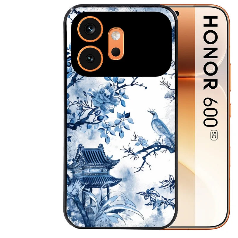 Coque noire taperso pour Honor 600 et 600 PRO avec motif japan art protection antichoc personnalisée