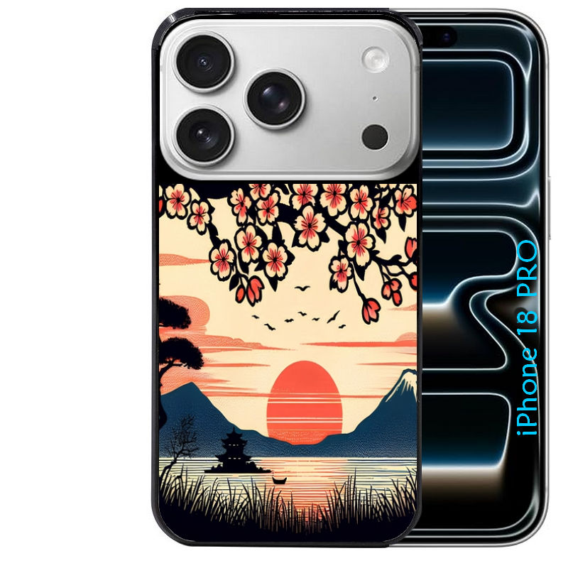 Coque pour Iphone 18 / PRO / PRO MAX / 18E japan cerisier