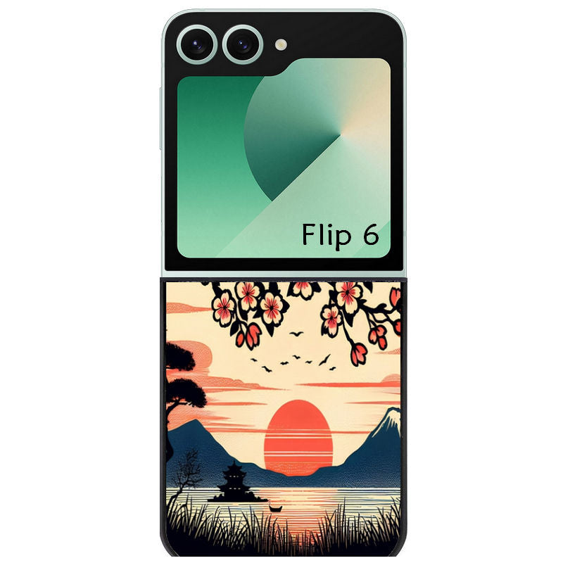 Coque pour Z FLIP 6 7 8 japan cerisier