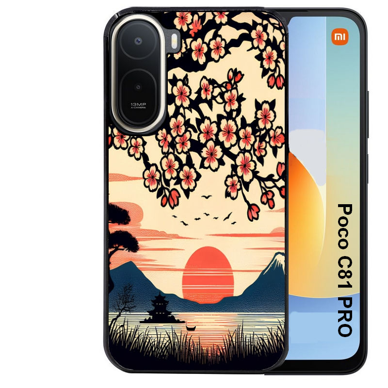 Coque pour POCO C81 PRO japan cerisier