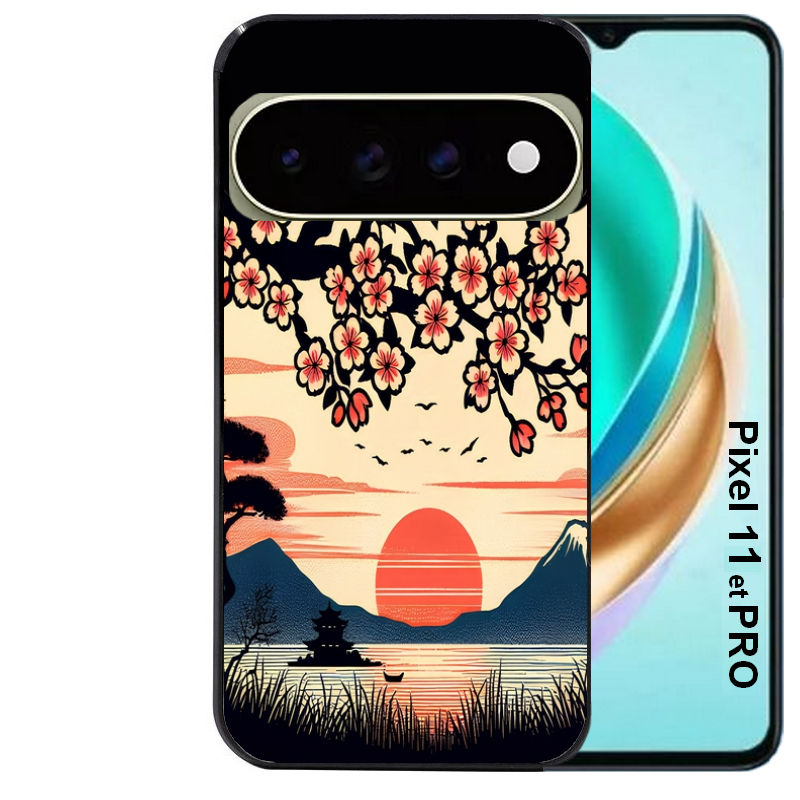 Coque pour Pixel 10 / 11 / PRO / XL japan cerisier