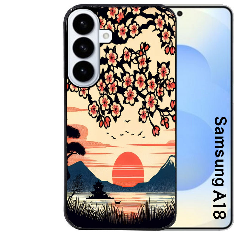 Coque pour Galaxy A08 A18 A28 A38 A58 japan cerisier