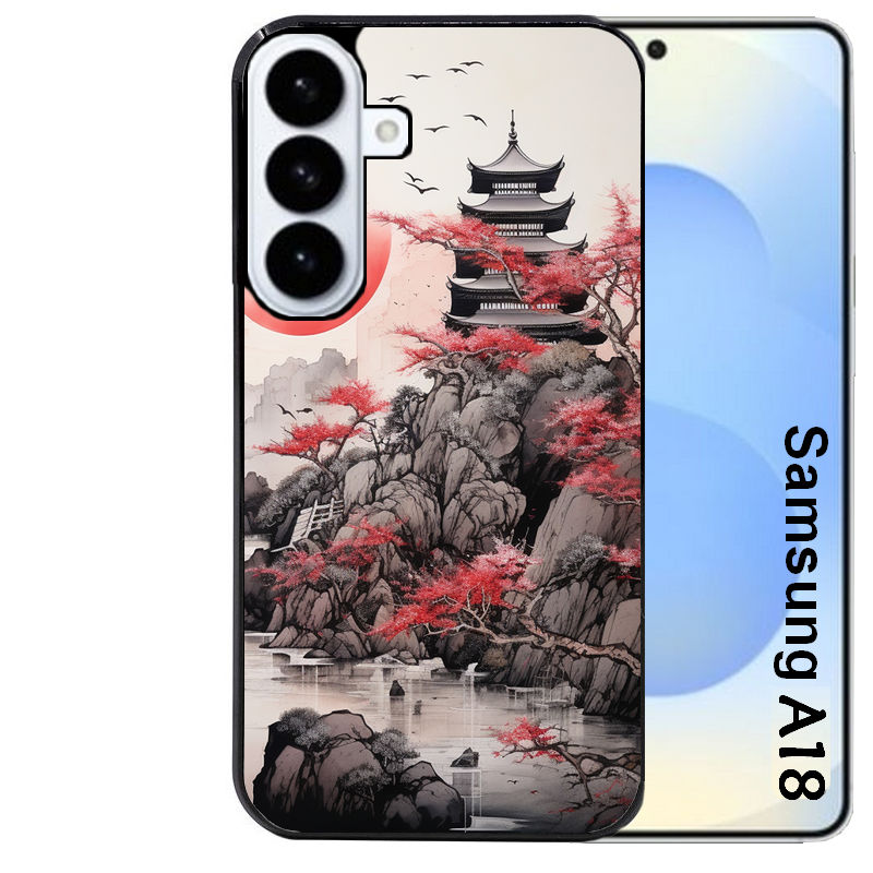 Coque pour Galaxy A08 A18 A28 A38 A58 japan et temple