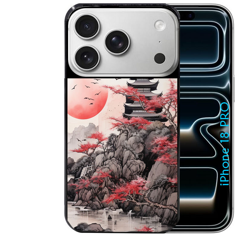 Coque pour Iphone 18 / PRO / PRO MAX / 18E japan et temple