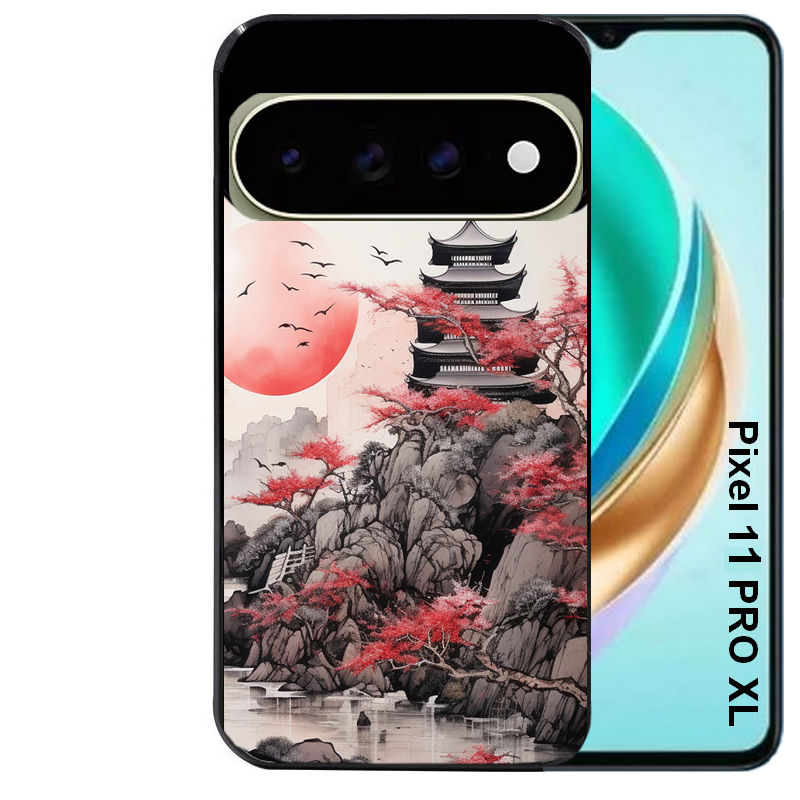 Coque pour Pixel 10 / 11 / PRO / XL japan et temple