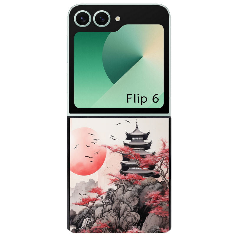 Coque pour Z FLIP 6 7 8 japan et temple