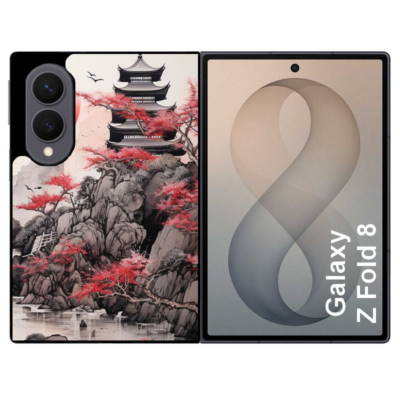 Coque pour Z FOLD 8 japan et temple
