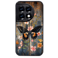 Coque noire taperso pour OnePlus 11 et 12 avec motif bois et papillon 2 protection antichoc personnalisée