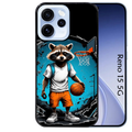 Coque noire taperso pour OPPO Reno 15 et F FS 5G avec motif basket racoon protection antichoc personnalisée