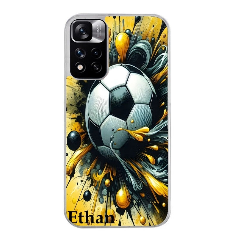 Coque taperso pour Redmi Note 10 4G 5G PRO 10S avec motif football personnalisee protection antichoc personnalisée