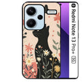 Coque noire taperso pour Redmi Note 13 PRO PLUS 5G avec motif chat papillon 1 protection antichoc personnalisée