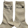 Chaussettes personnalisée paillettes doré motif maman chérie