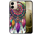 Coque noire taperso pour OPPO A6 A6X 4G et 5G avec motif dreamcatcher et mandala protection antichoc personnalisée