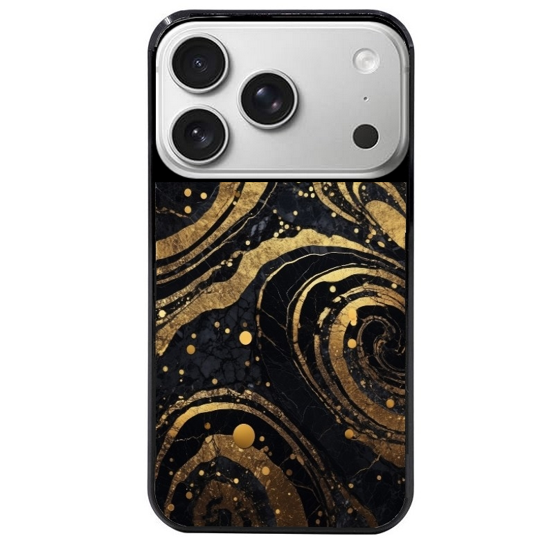 Coque noire taperso pour Iphone 17 17E AIR MAX PRO avec motif marbre noir protection antichoc personnalisée