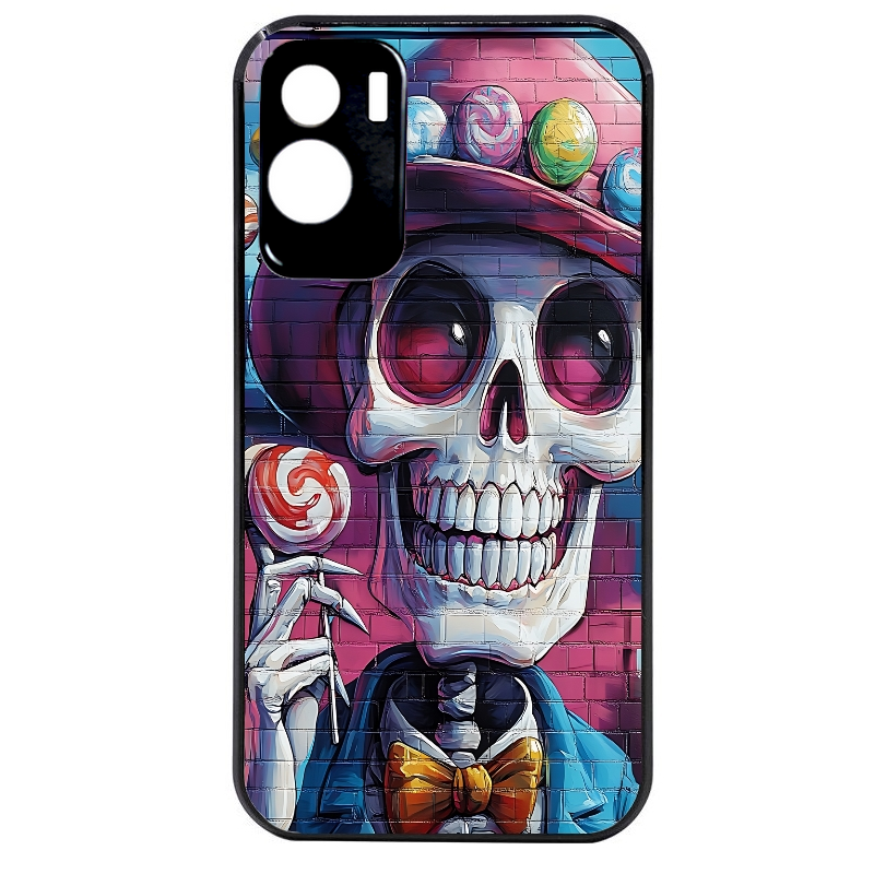 Coque noire taperso pour Honor 70 LITE 90 et LITE avec motif tete de mort tag protection antichoc personnalisée