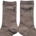 Chaussettes paillettes bronze motif fétarde