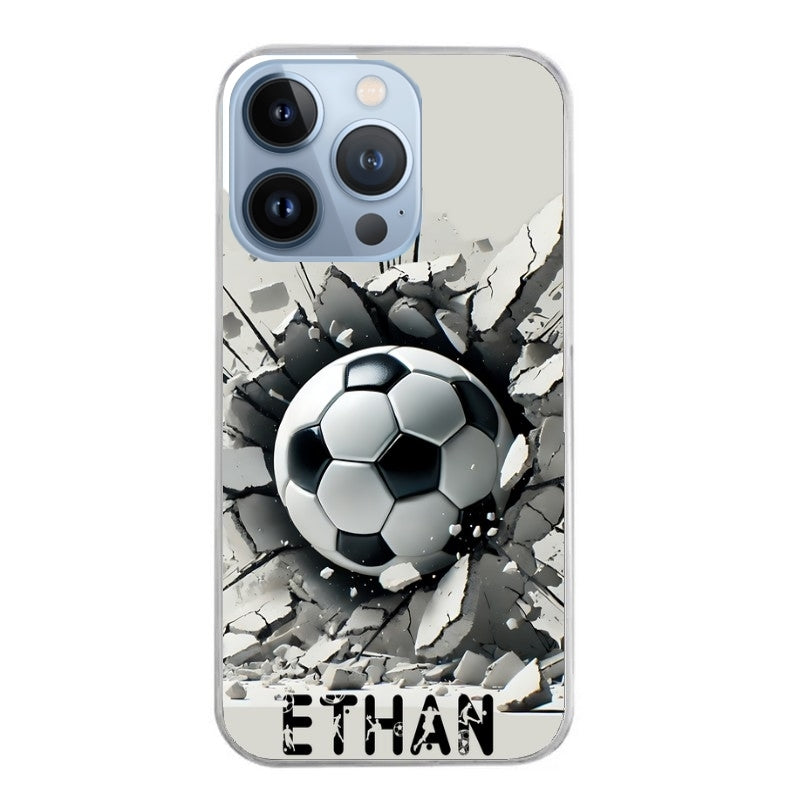 Coque taperso pour Iphone 11 et PRO PRO MAX avec motif foot beton personnalisee protection antichoc personnalisée