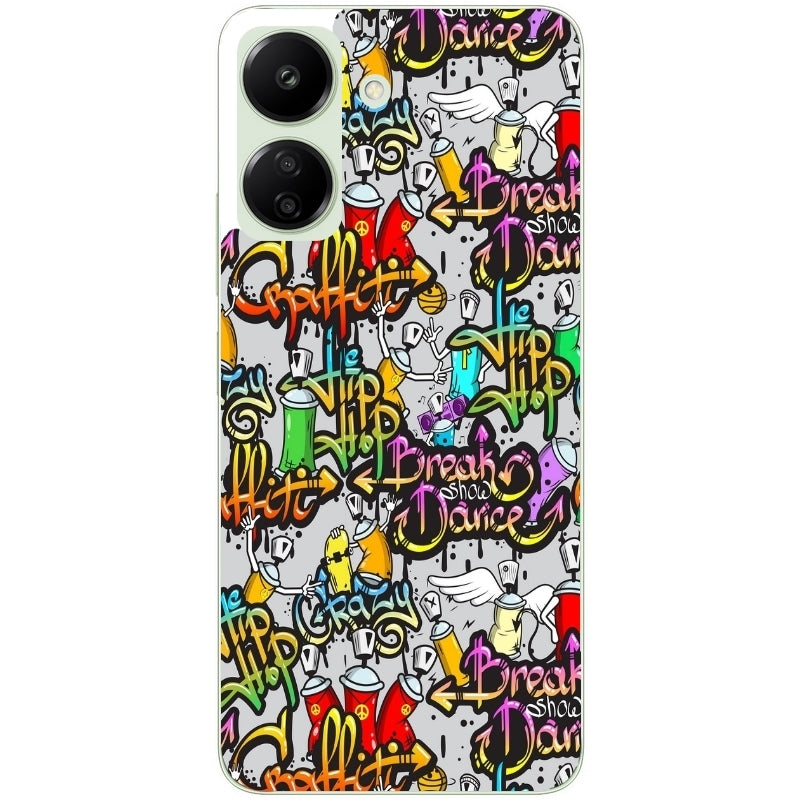 Coque taperso pour POCO C65 4G avec motif tag et graffiti protection antichoc personnalisée