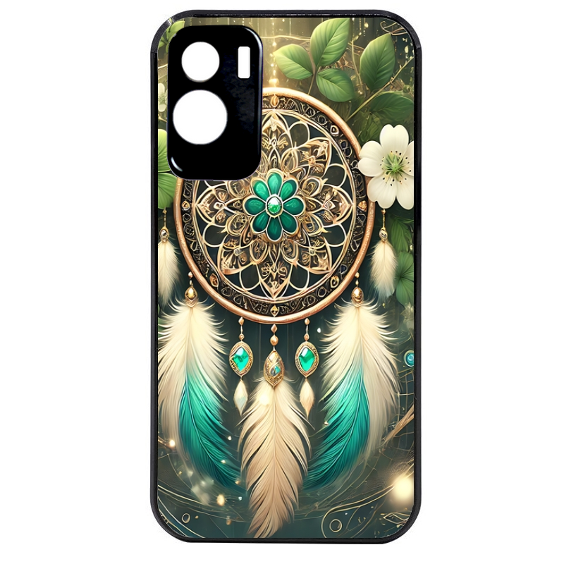 Coque noire taperso pour Honor 70 LITE 90 et LITE avec motif dreamcatcher talisman protection antichoc personnalisée