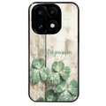 Coque noire taperso pour OnePlus 15 avec motif bois et trefle personnalisee protection antichoc personnalisée