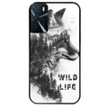Coque noire taperso pour OPPO A16 et A16S avec motif renard fox wild protection antichoc personnalisée