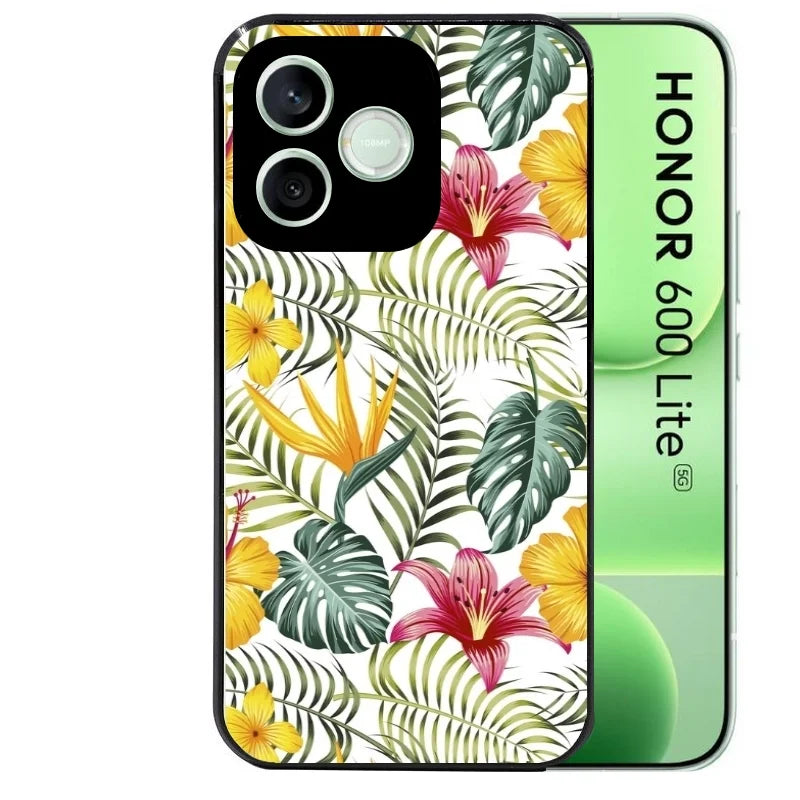 Coque pour Honor 600 LITE jungle et fleur hibiscus