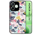 Coque noire pour Honor 600 LITE avec motif jungle et fleur rose protection antichoc personnalisée