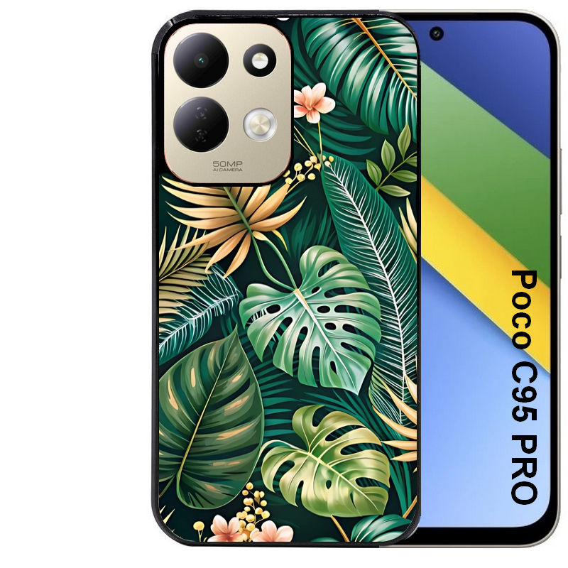 Coque pour POCO C95 PRO jungle dore