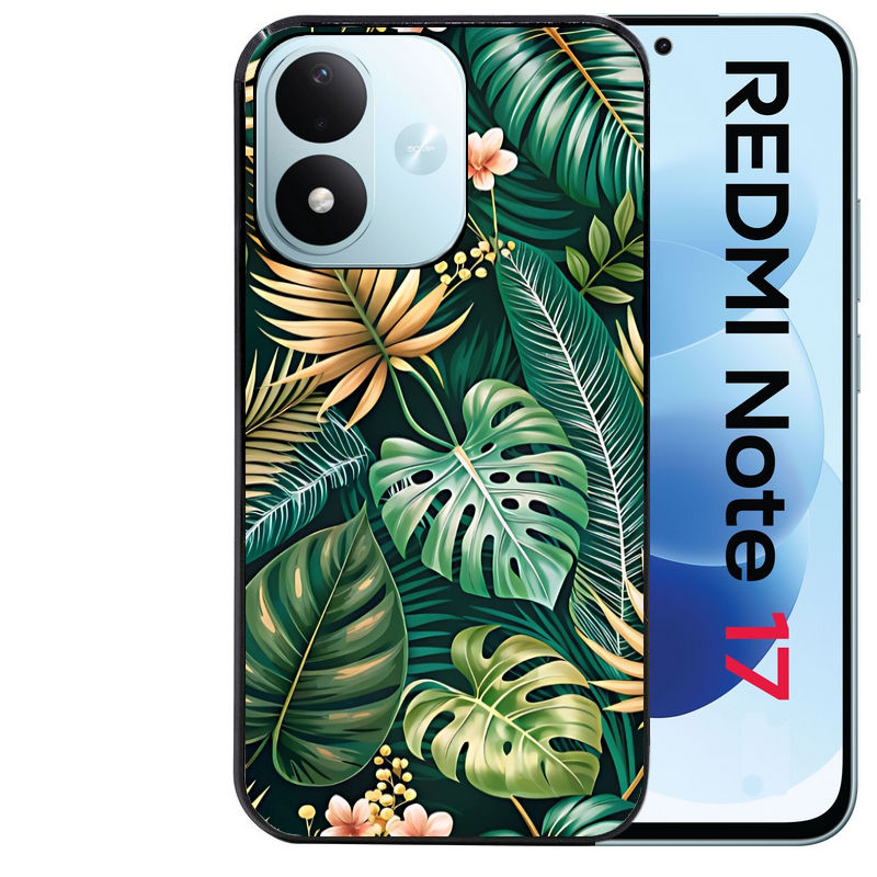 Coque pour Redmi Note 17 et PRO 4G 5G Max jungle dore