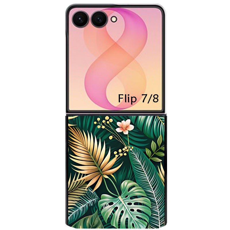 Coque pour Z FLIP 6 7 8 jungle dore