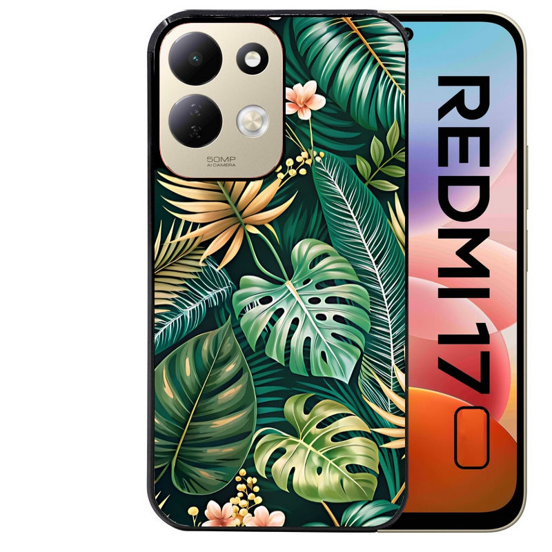 Coque pour Redmi 17 et 17C 4G 5G jungle dore