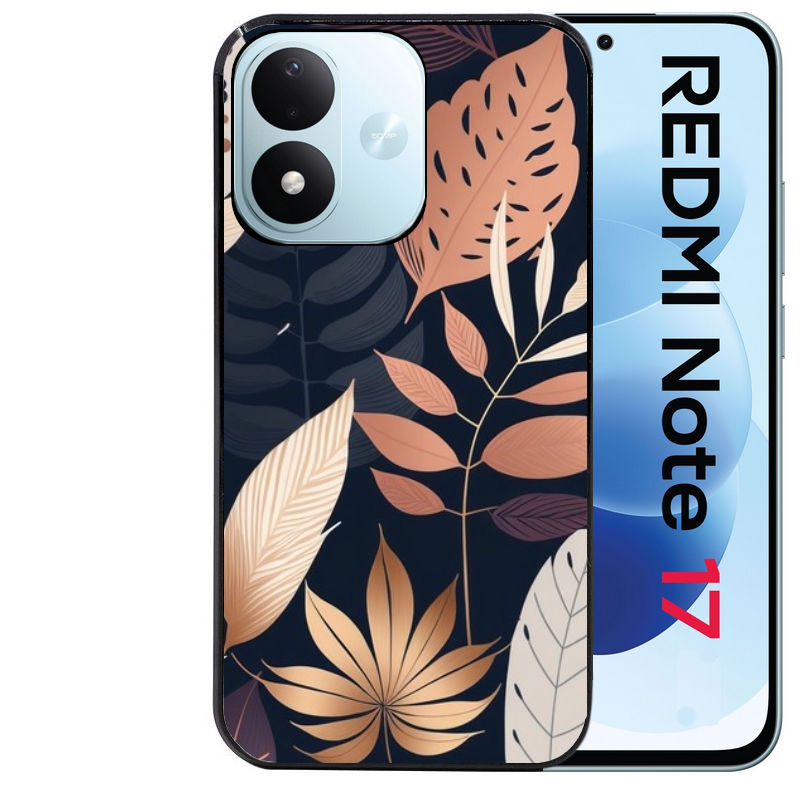 Coque pour Redmi Note 17 et PRO 4G 5G Max jungle et feuilles